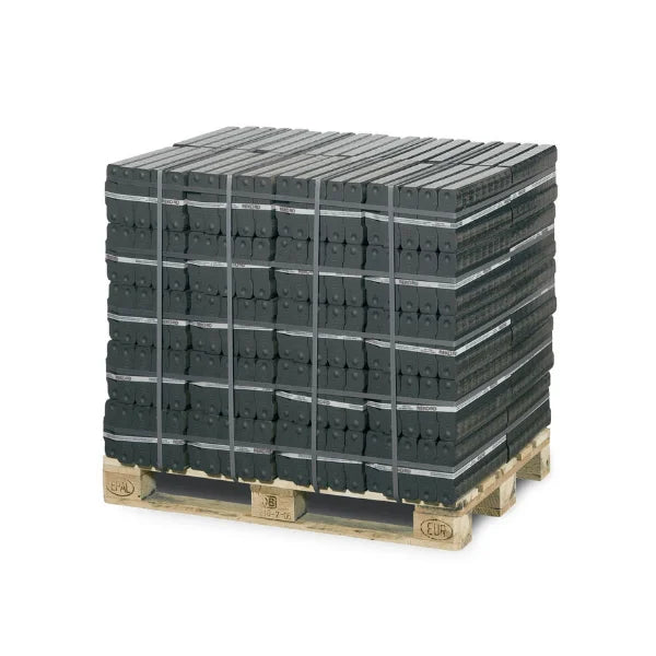 Rekord Braunkohlebriketts  1000 kg Palette (40 × 25 kg Gebinde) – Langs brennende Ofen- und Kaminbriketts