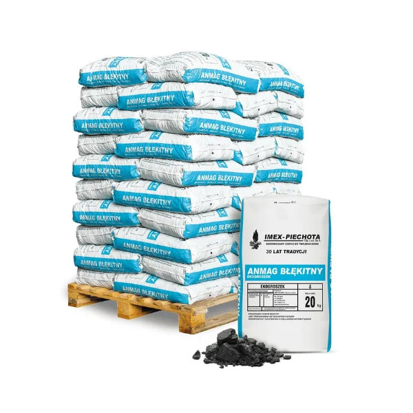 ANMAG Steinkohle 5–25 mm – 1000 kg Palette (50 x 20-kg-Säck) – Hartkohle für geeignete Feuerstätten