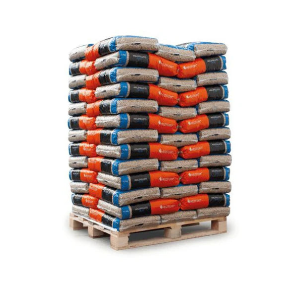 HEIZFUXX Holzpellets Blue – 975-kg-Palette (65 × 15 kg), hochwertige Holzpellets für Pelletöfen, ENplus A1