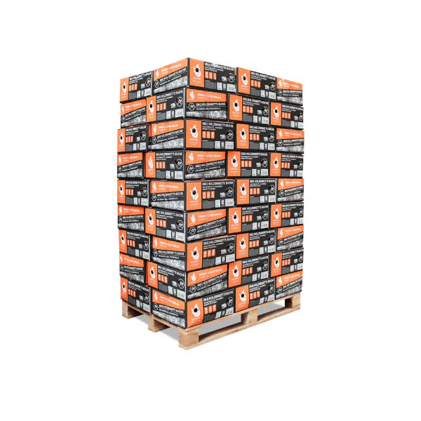 HEIZFUXX BBQ-Buchenholzbriketts – 972-kg-Palette (54 × 18 kg)