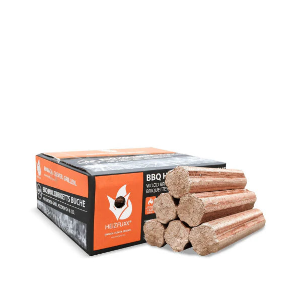 HEIZFUXX BBQ-Buchenholzbriketts – 972-kg-Palette (54 × 18 kg)