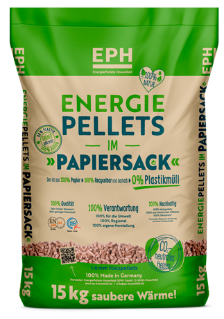 Holzpellets in Papier, 975 kg