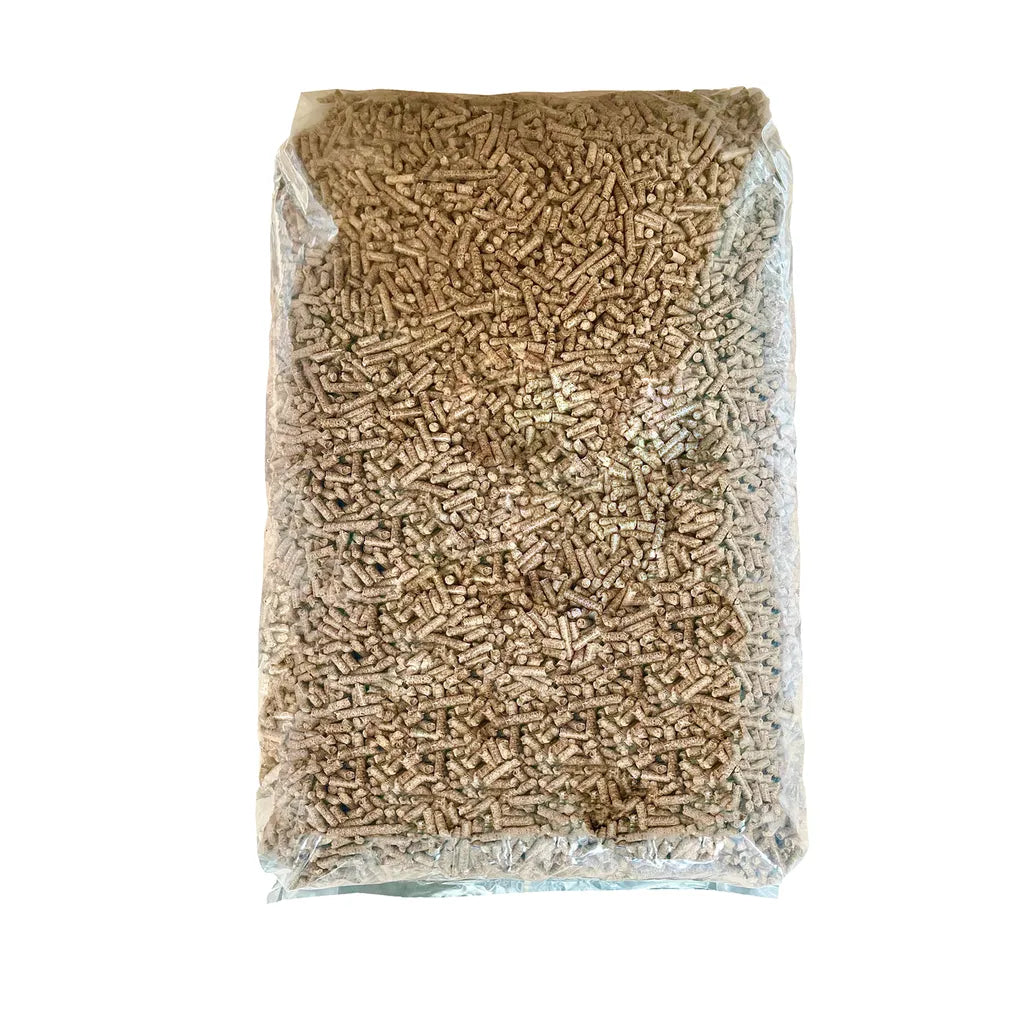 Hartholz Pellets 6 mm 100% Eiche, 1020 kg Palette mit 68 Säcken zum Heizen, Heizpellets, Holzpellets