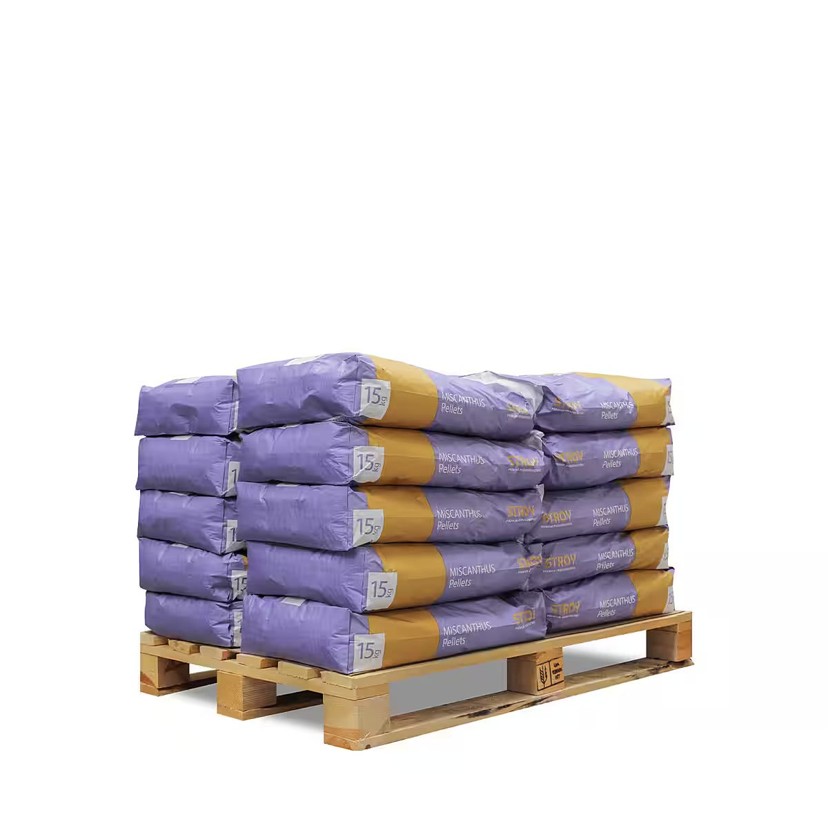 Strohpellet-Einstreu Miscanthus Pellets Palette, 20-tlg